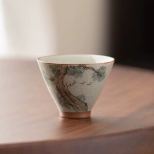 Elegant Pattern Ceramic Tea Cup - Traditional Artistic Drinking Vessel - Image 5