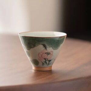 Elegant Pattern Ceramic Tea Cup - Traditional Artistic Drinking Vessel - Image 6