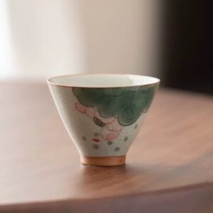 Elegant Pattern Ceramic Tea Cup - Traditional Artistic Drinking Vessel - Image 4