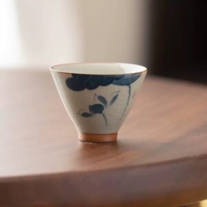 Elegant Pattern Ceramic Tea Cup - Traditional Artistic Drinking Vessel - Image 3