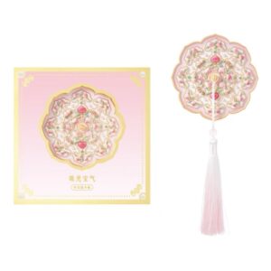 Exquisite Portable Makeup Mirror - Round with Richly be Jeweled