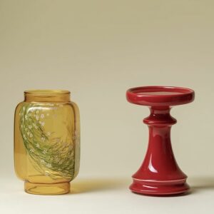 Oriental Aesthetic Dragonfly - Hand - Painted Glass Ceramic Candle Holder - Image 3