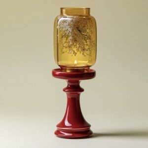 Oriental Aesthetic Pear Blossom - Color Ming - Qing Style Candle Holder - Image 2