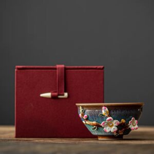 Enamel Kiln - Changed Tea Bowl: Artistic Ceramic Teacup - Image 7