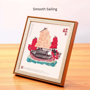 Chinese Style Shadow Puppetry Glass Frame Ornament - Image 4