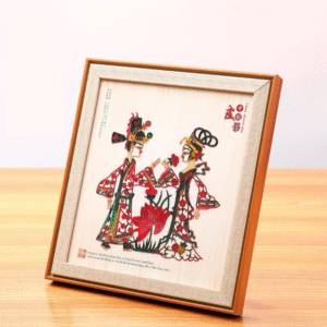 Chinese Style Shadow Puppetry Glass Frame Ornament